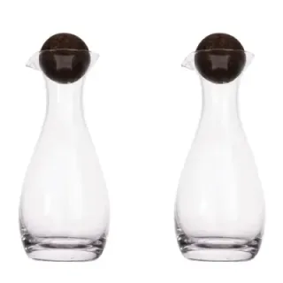 Sagaform Nature carafe oil/vinegar with cork stoppers 2 pcs. 300ml - LT52203 (gadzety reklamowe)